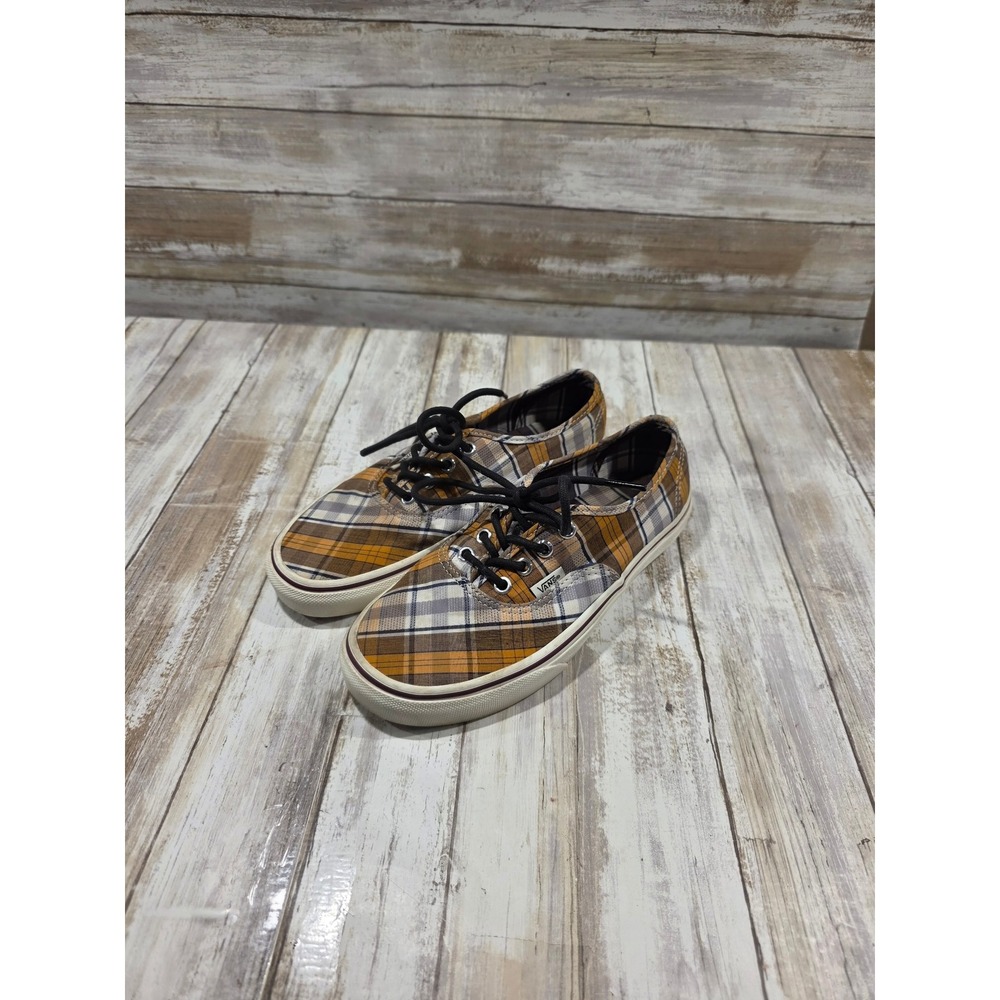 Vans Authentic Plaid Low Top Sneakers Men‎ 5 Women 6.5 Casual Lace Up Shoes